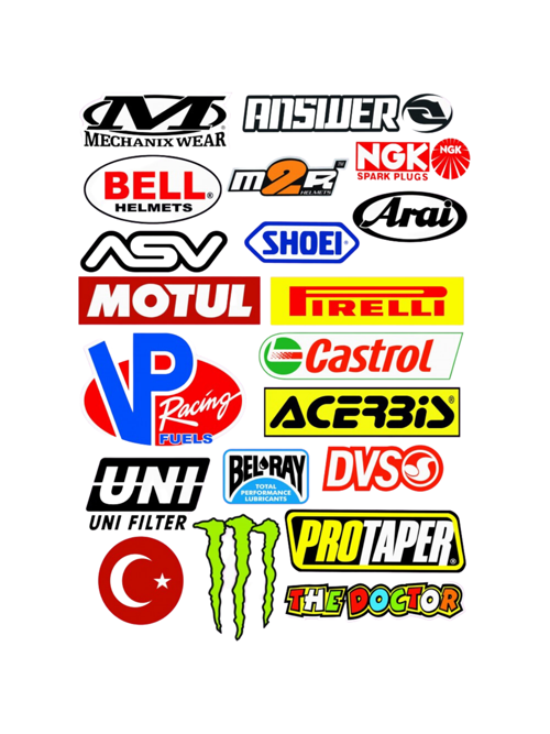 MOTORSİKLET MARKA A4 STİCKER M-3 - ETİKET