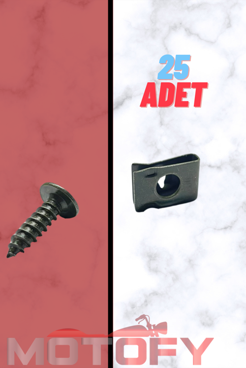 MOTOSİKLET GRENAJ VİDA SEGMAN KLİPS SETİ 25 ADET
