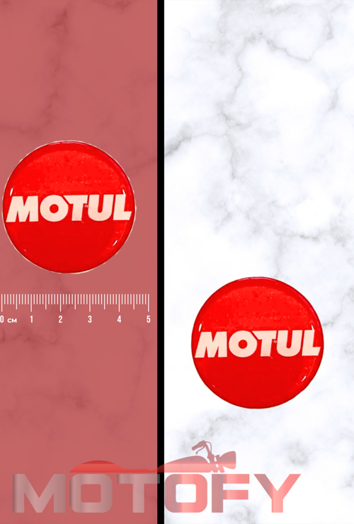 MOTUL Logo Damla Etiket 5x5cm 2'Li KIRMIZI