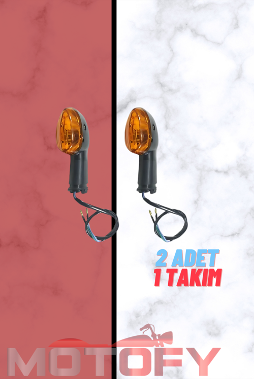 YAMAHA YBR 125 ESD SİNYAL TAKIMI KISA MODEL OEM (1 TAKIM - 2 ADET AMPÜLLER DAHİL)