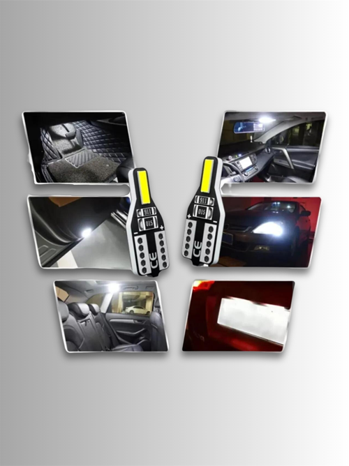 YENİ NESİL T10 LED ULTRA PARLAK MOTOSİKLET OTOMOBİL PARK PLAKA AMPÜLÜ (2 ADET) 