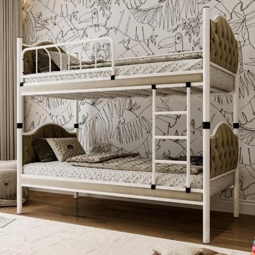 Melis Çift Katlı Metal Kahve Ranza ve Karyola 90x200