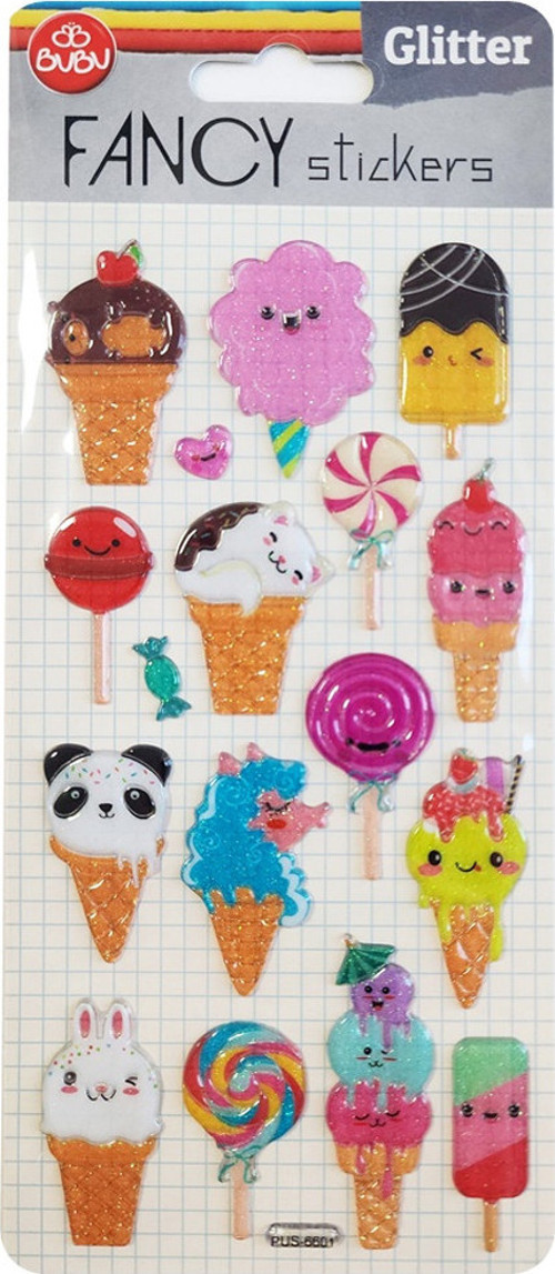 Damla Sticker Glitter Dondurma 9x20 PUS-6601