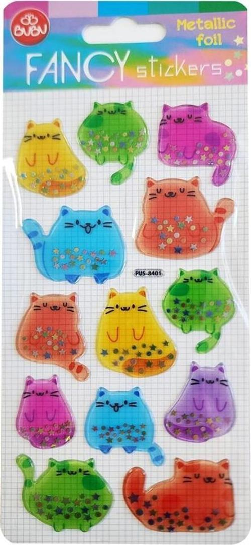 Damla Sticker Kedi 9x20 Metalik PUS-8401