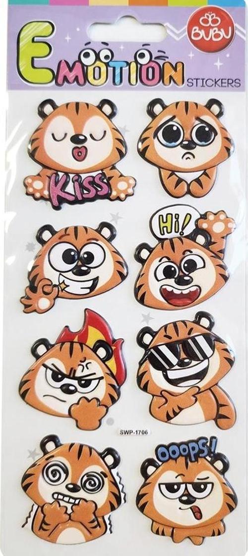 Emotions Puffy Sticker Tigers 9x21 SWP-1706