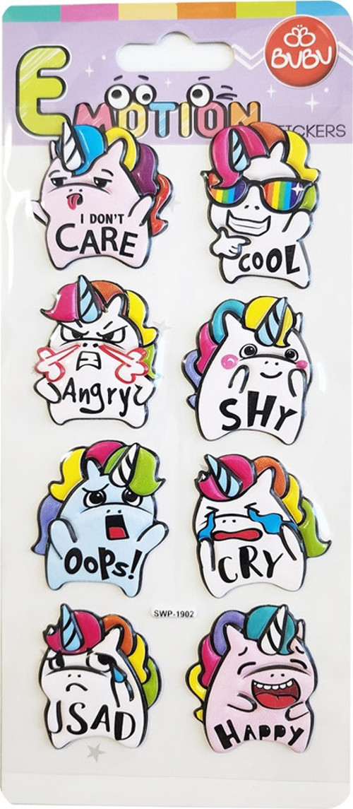 Emotions Puffy Sticker Unicorn - Message 9x21 SWP-1902