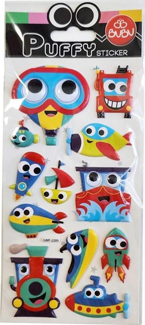 Puffy Sticker Oynar Gözlü Araçlar 9x21 SWP-2209