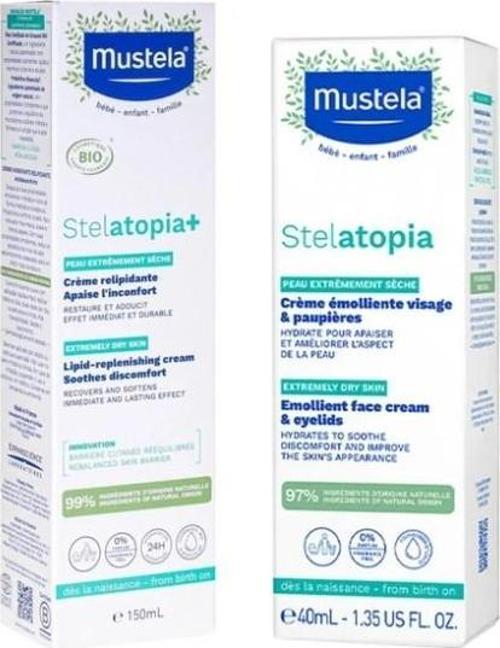 Stelatopia Lipit Yenileyici Krem 150 ml + Stelatopia Emollient Face Cream Yüz Kremi 40 ml