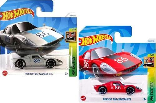 2 Araç Hot Wheels Porsche 904 Carrera GTS Set - Kırmızı & Gri (1/64)