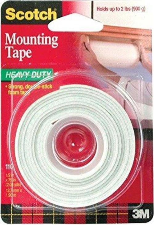 ® Çift Taraflı Yapışkan Köpük Bant,ağır Malz.için, Rulo / 12,7mmx1,9m (110)