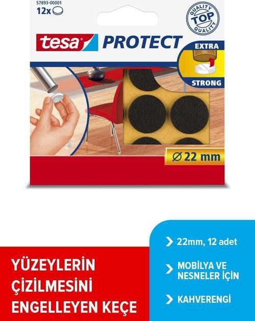 Protect Çizilmeye Karşı Koruma Sağlayan Keçe, Yuvarlak, 22Mm, 12 Adet, Kahverengi