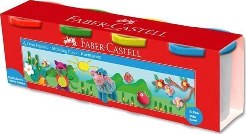 Faber-Castell Su Bazlı Oyun Hamuru 4 Klasik Renk 440 gr