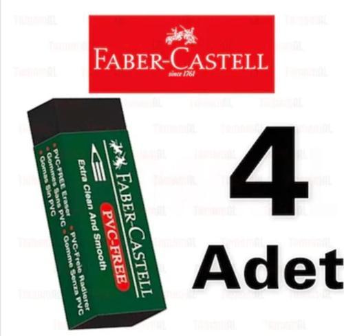 Faber-Castell L Siyah Büyük Silgi 4 Adet 9556089889216