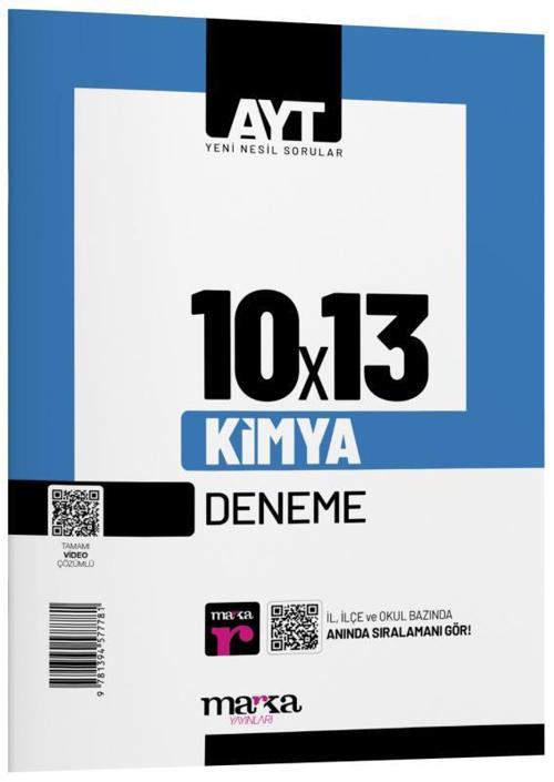 2025 AYT Kimya 10 Deneme Tamamı Video Çözümlü
