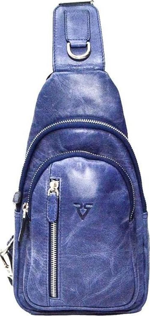 ® GERÇEK DERİ OMUZ GÖĞÜS ÇANTASI FREEBAG / 4819 LACİVERT (DUMANLI)