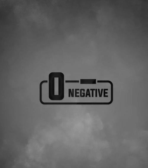 0 - Negatif Kan Grubu Araba Motorsiklet Etiket Sticker 14CM Siyah Renk