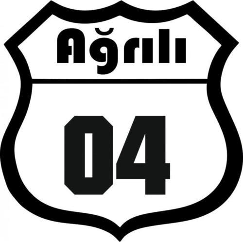 04 Ağrı Plaka Kodu Sticker Araba Yapıştırma