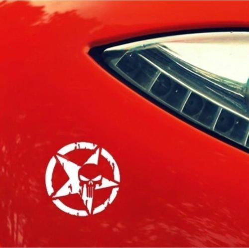 13 cm Punisher Kafatası Araba Sticker Oto Yapıştıştırma