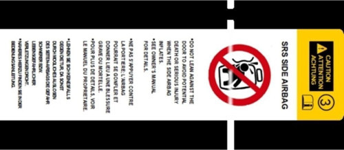 13cm Airbag Sticker Etiket Yapıştırma 2 Adet