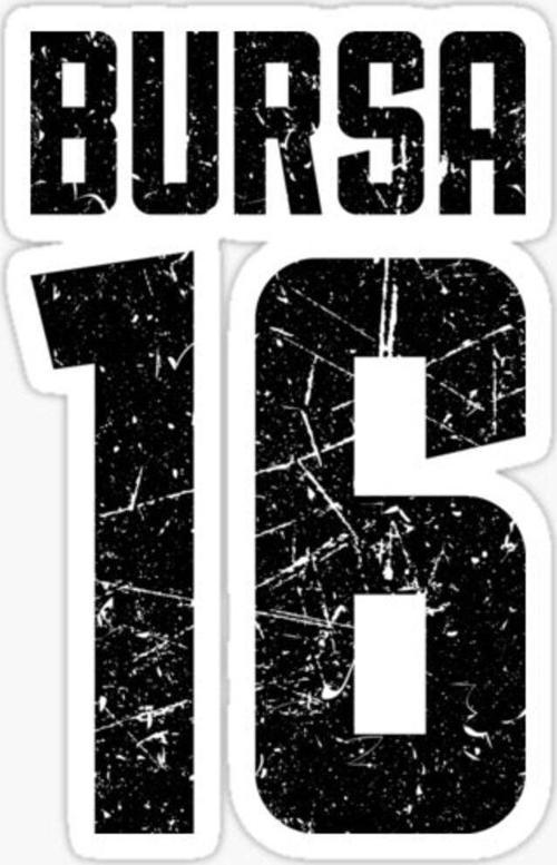 16 BURSA Sticker Yapıştırma Oto Etiket 17cm