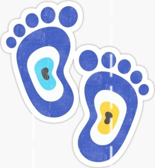 17cm Nazar Bebek Sticker Yapıştırma Etiket Araba Cam Md4