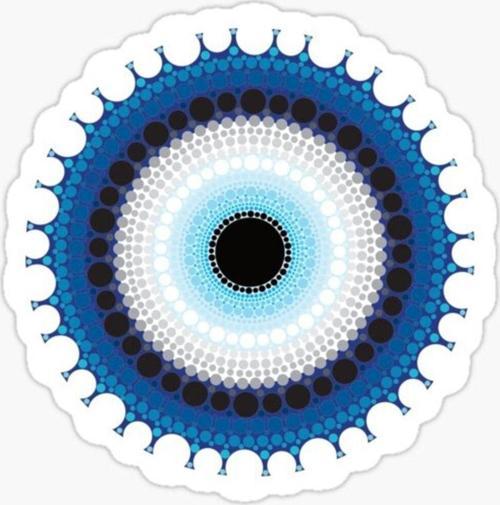18 CM Nazar Boncuğu Sticker Duvar Etiket Araba Yapıştırma M18