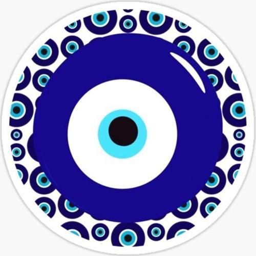 18 CM Nazar Boncuğu Sticker Duvar Etiket Araba Yapıştırma M20