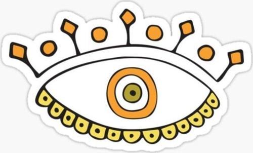 18cm Nazar Boncuğu Sticker Araba Duvar Yapıştırma Etiket Mf