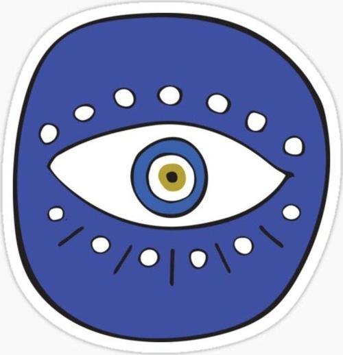 18cm Nazar Boncuğu Sticker Araba Duvar Yapıştırma Etiket Mf3