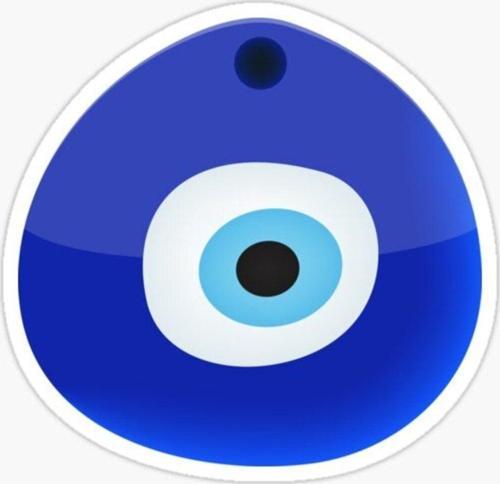 18cm Nazar Boncuğu Sticker Araba Duvar Yapıştırma Etiket Mf4
