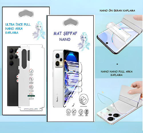 Xiaomi REDMİ NOTE 8 - NANO Ekran Koruyucu MAT Şeffaf + NANO Arka Kaplama SET Ultra İnce Esnek