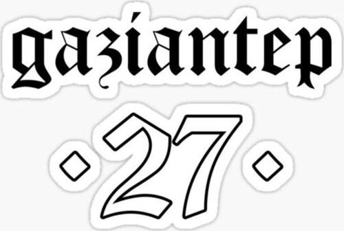 27 GAZİANTEP Sticker Yapıştırma Oto Etiket 17cm
