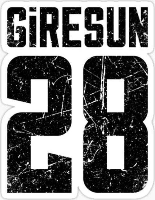 28 GİRESUN Sticker Yapıştırma Oto Etiket 17cm