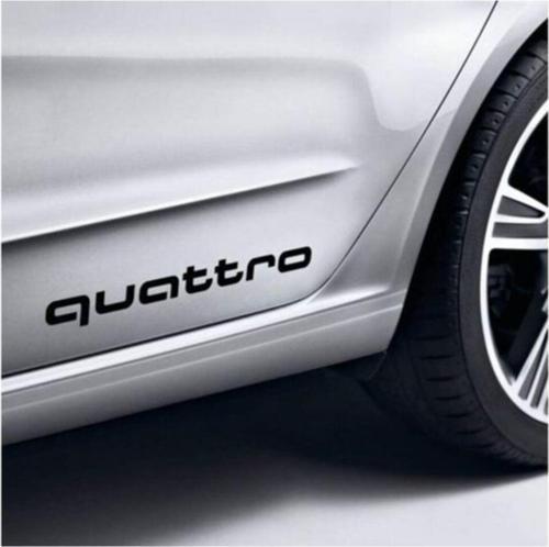 3 Adet Audi Quattro Yan Kapı Alt Yazısı Sticker