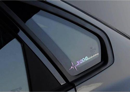 3008 Yan Cam Sticker Oto Kapı 20 Cm X 7 Cm Hologram c75