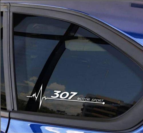 307 Nabız Kalp atışı sticker 2 adet kelebek cam