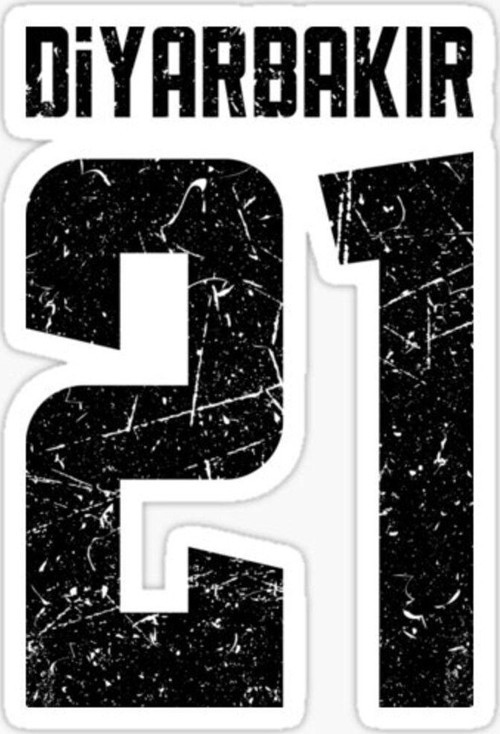 21 DİYARBAKIR Sticker Yapıştırma Oto Etiket 17cm