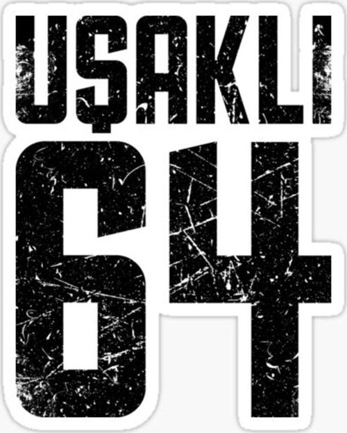 64 UŞAK Sticker Yapıştırma Oto Etiket 17cm