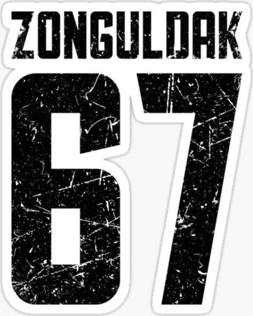 67 ZONGULDAK Sticker Yapıştırma Oto Etiket 17cm