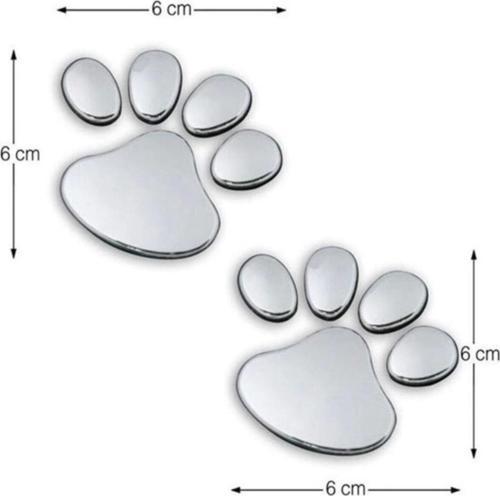 4 Adet 3d Kabartmalı Kedi Pati Etiket Otomobil Yapıştırma