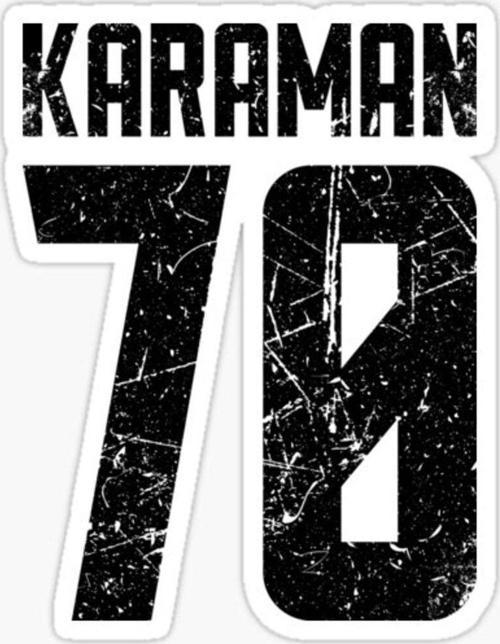 70 KARAMAN Sticker Yapıştırma Oto Etiket 17cm