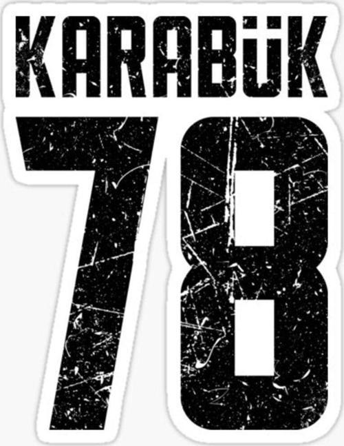 78 KARABÜK Sticker Yapıştırma Oto Etiket 17cm