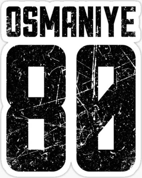 80 OSMANİYE Sticker Yapıştırma Oto Etiket 17cm