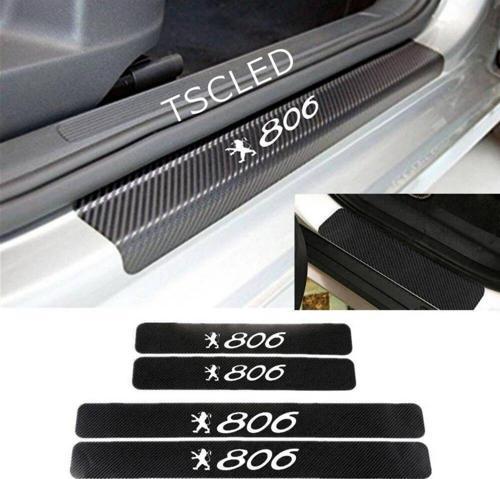 806 Karbon Kapı Eşiği Kaplama Sticker Yapıştırma 4 lu Set zz178
