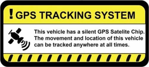 4 Adet Gps Tracing Takip Etiketi Uyarı Yapıştırması 10cm Md13