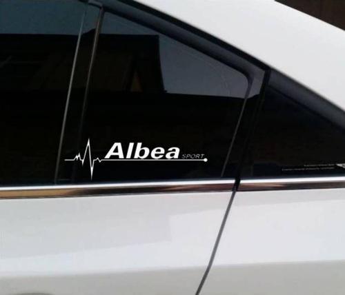 Albea Yan Cam Sticker Oto Kapı Çıkartma Tuning oto 20 cm x 7 cm yazı 117