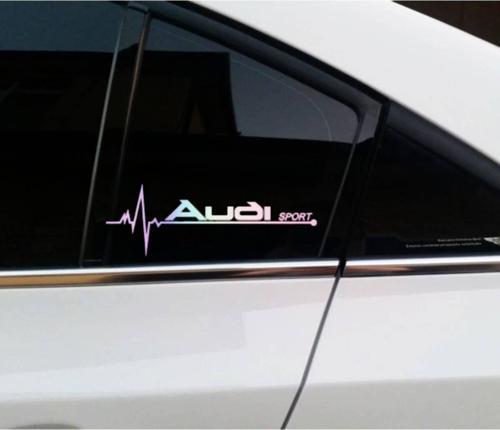 A udi Yan Cam Sticker Oto Kapı 20 Cm X 7 Cm Hologram c4