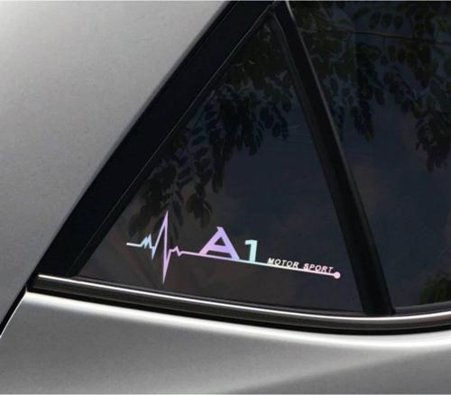 A1 Yan Cam Sticker Oto Kapı 20 Cm X 7 Cm Hologram c5