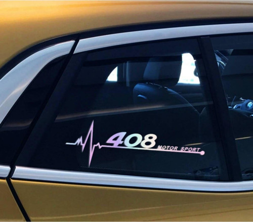 408 Yan Cam Sticker Oto Kapı 20 Cm X 7 Cm Hologram c74