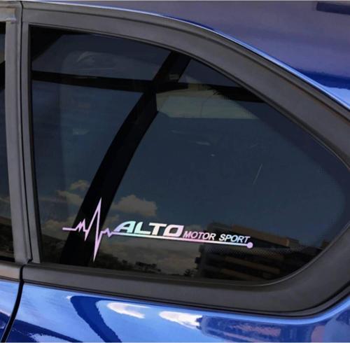 Alto Yan Cam Sticker Oto Kapı 20 Cm X 7 Cm Hologram c89